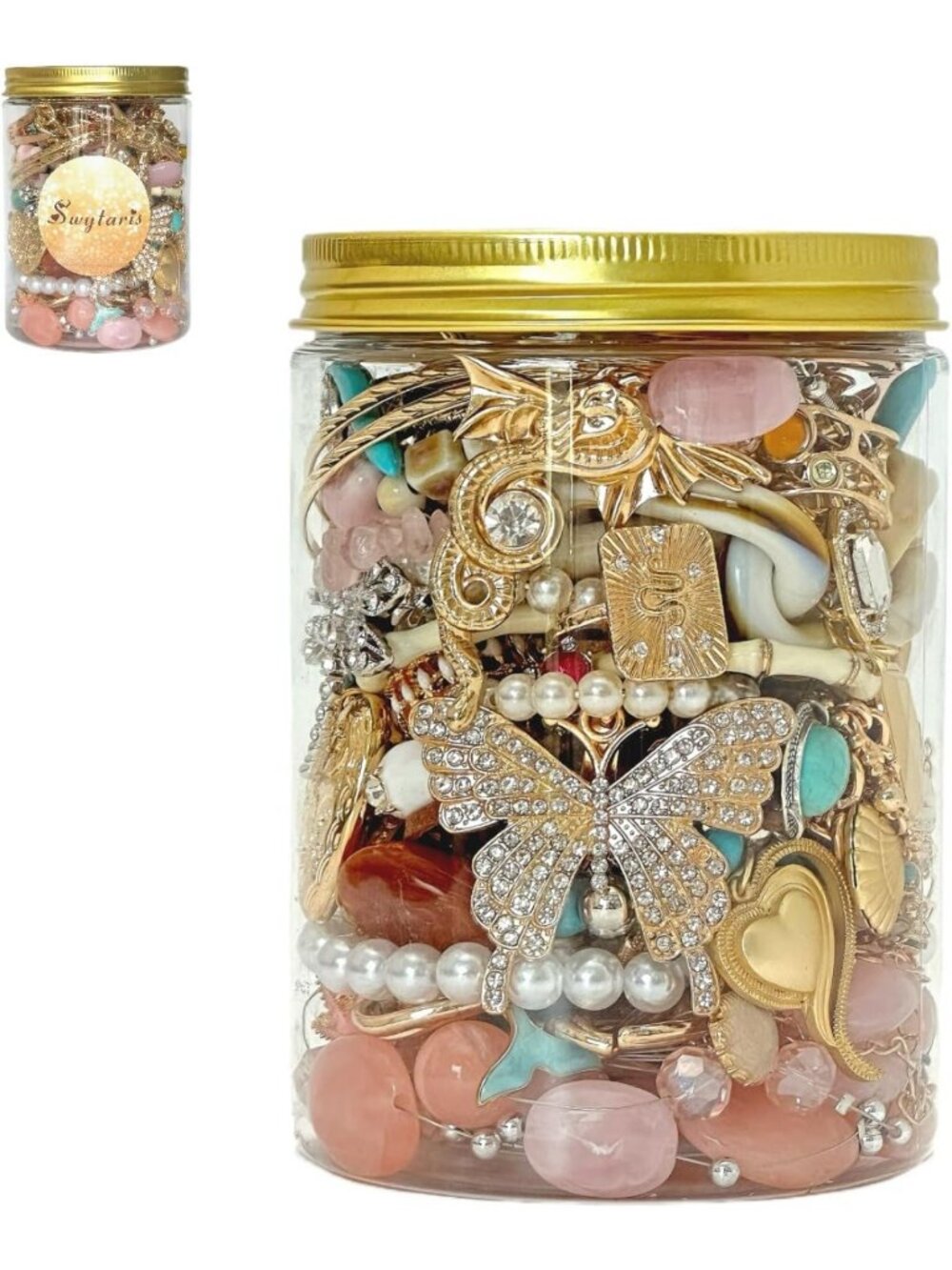Mystery Jewelry Jar - Surprise Set with Necklaces, Earrings, Rings & Bracelets